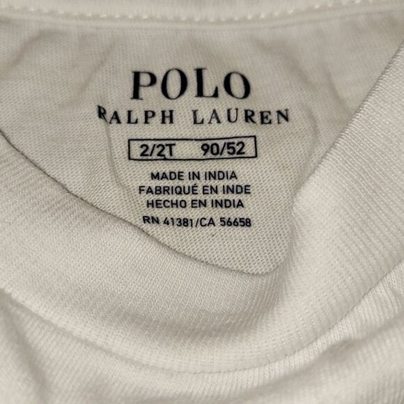 Polo Ralph Lauren White Graphic T Shirt Sz 2T - Picture 3 of 3